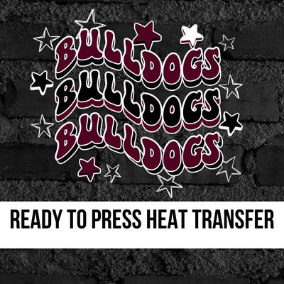 Bulldogs Swerve Retro Stars DTF Transfer