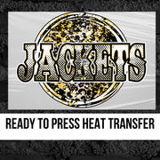 Jackets Leopard Grunge Circle DTF Transfer