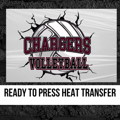 Chargers Volleyball Break Through DTF Transfer