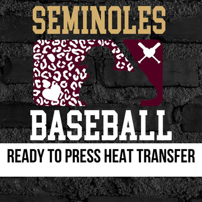 Seminoles Leopard Baseball Man DTF Transfer