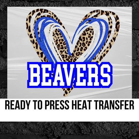 Beavers Triple Heart DTF Transfer