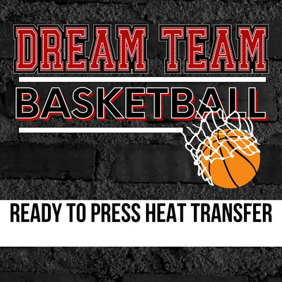 Dream Team Basketball with Arrows DTF Transfer