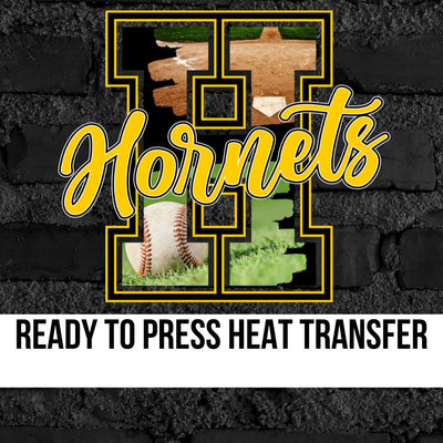 Hornets Baseball Photo Letter DTF Transfer