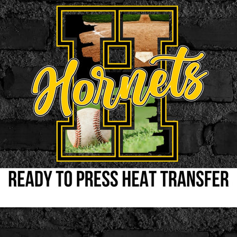 Hornets Baseball Photo Letter DTF Transfer