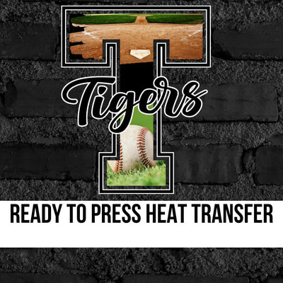 Tigers Baseball Photo Letter DTF Transfer