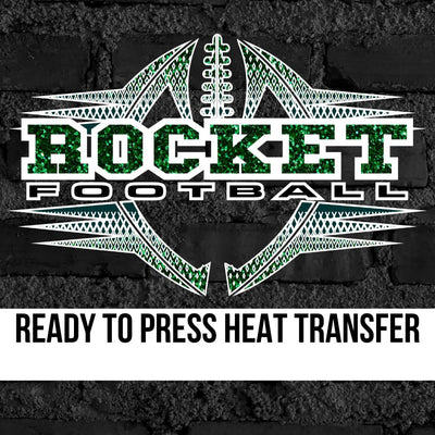Rocket Football Halftone DTF Transfer