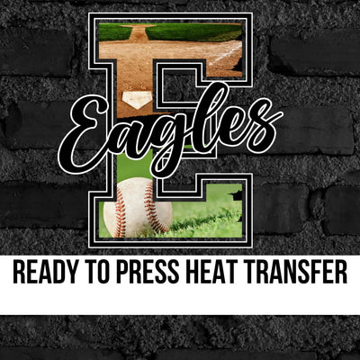 Eagles Baseball Photo Letter DTF Transfer
