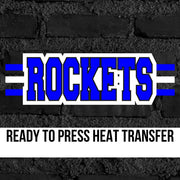 Rockets Word with Lines DTF Transfer