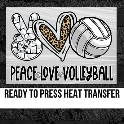Peace Love Volleyball DTF Transfer
