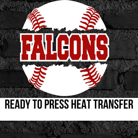 Falcons Baseball Split DTF Transfer