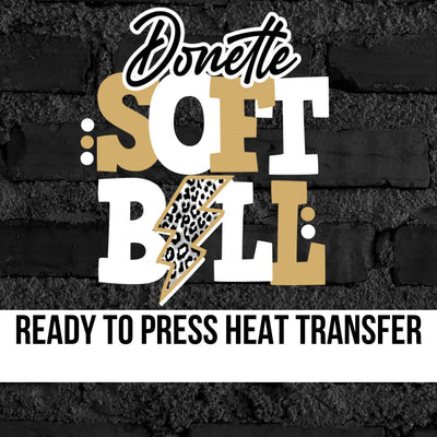 Donette Softball with Bolt Transfer