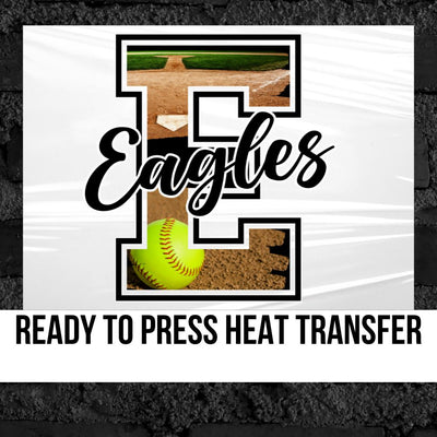 Eagles Softball Photo Letter DTF Transfer