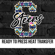 Steers Aztec Letter DTF Transfer