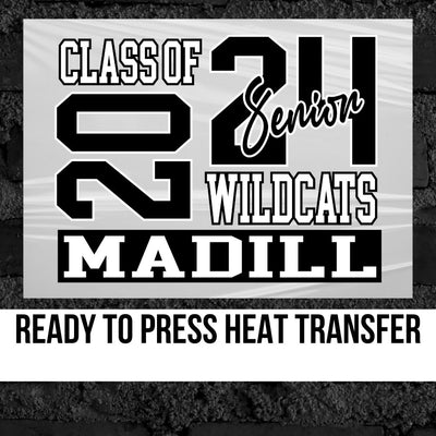 Class of 2024 Seniors Madill Wildcats DTF Transfer