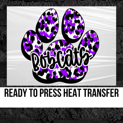Bobcats Paw Print DTF Transfer