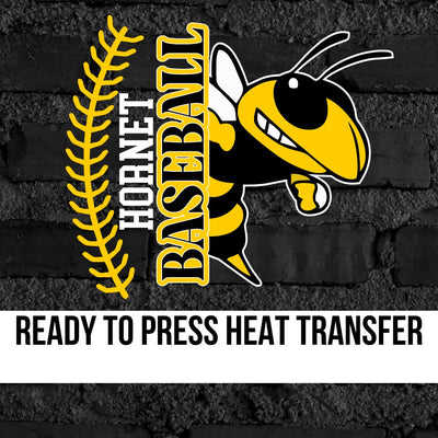 Hornet Baseball Split Laces DTF Transfer