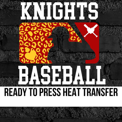 Knights Leopard Baseball Man DTF Transfer