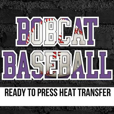 Bobcat Baseball Words DTF Transfer