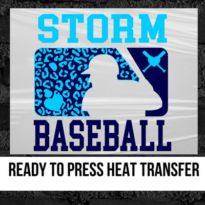 Storm Baseball Leopard Man DTF Transfer