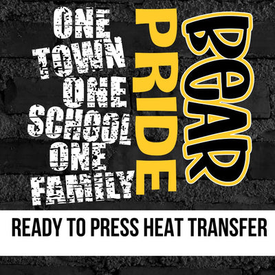 One Town One School Bear Pride DTF Transfer