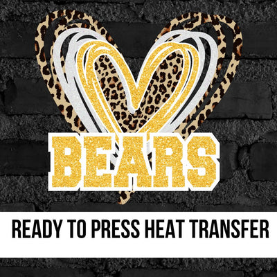 Bears Triple Heart DTF Transfer