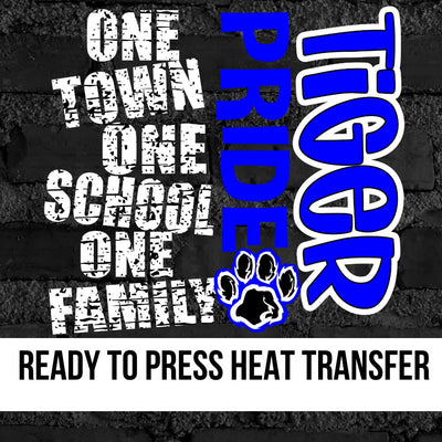 One Town One School Tiger Pride DTF Transfer