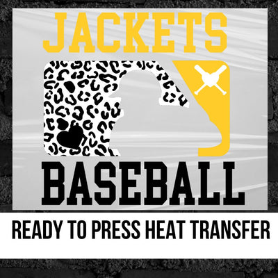 Jackets Leopard Baseball Man DTF Transfer