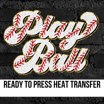 Play Ball Baseball Retro DTF Transfer