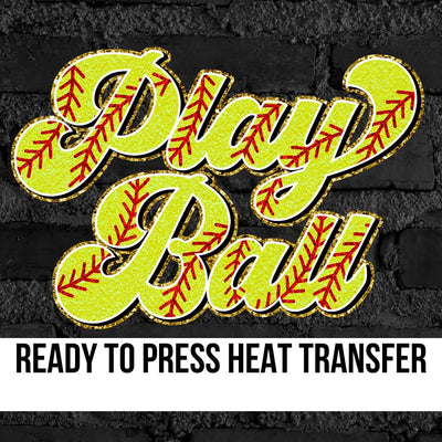 Play Ball Softball Retro DTF Transfer