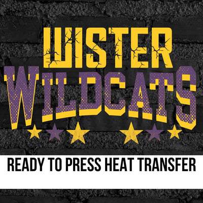 Wister Wildcats with Stars DTF Transfer