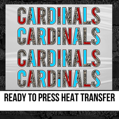Cardinals Repeating Split Lettering DTF Transfer