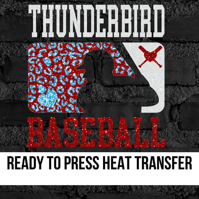 Thunderbird Leopard Baseball Man DTF Transfer