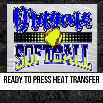 Dragons Softball DTF Transfer