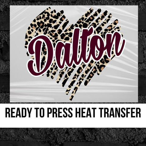 Dalton Scribble Heart DTF Transfer