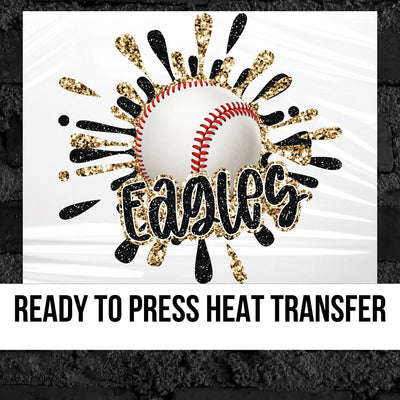 Eagles Baseball Splatter DTF Transfer
