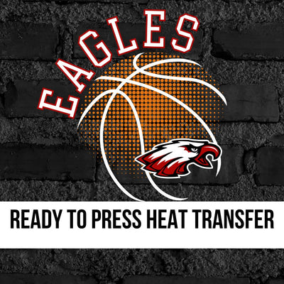 Eagles Basketball Halftone Ball DTF Transfer