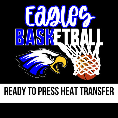 Eagles Basketball with Net DTF Transfer