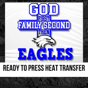 Eagles Football Cross DTF Transfer