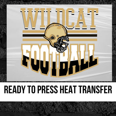 Wildcat Football with Helmet DTF Transfer