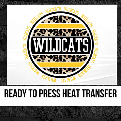 Wildcats Leopard Circle DTF Transfer