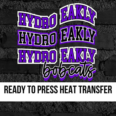 Hydro-Eakly Bobcats Swerve Word DTF Transfer
