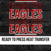 Eagles Outline Repeating DTF Transfer