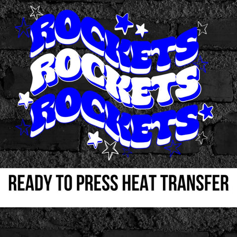 Rockets Swerve Stars DTF Transfer
