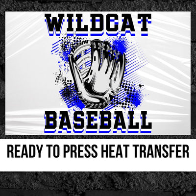 Wildcat Baseball Grunge Glove DTF Transfer