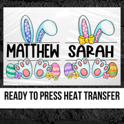 Custom Easter Bunny Split DTF Transfer