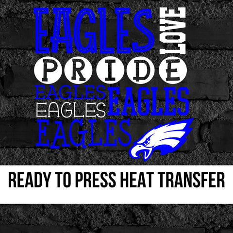Eagles Typography DTF Transfer