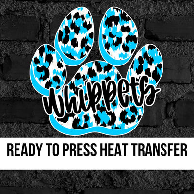 Whippets Leopard Paw Print DTF Transfer