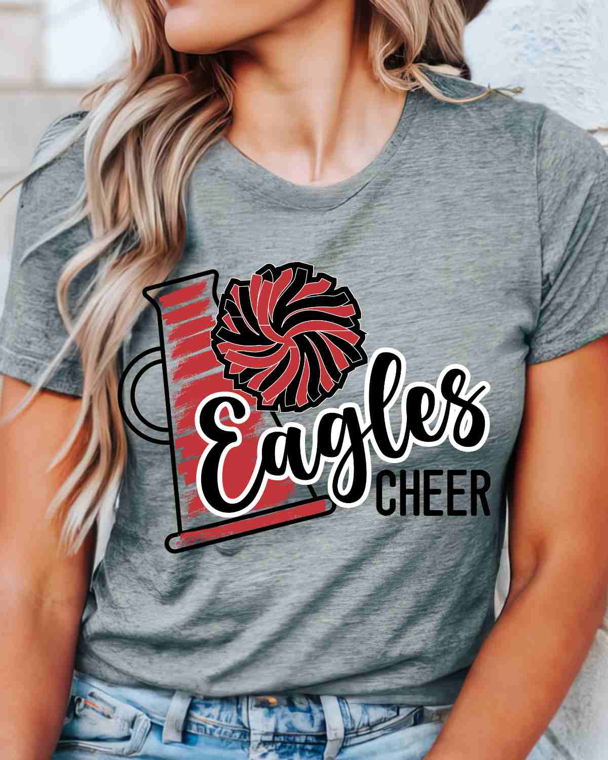 Eagles Cheer Megaphone DTF Transfer - Rustic Grace Heat Transfer Company