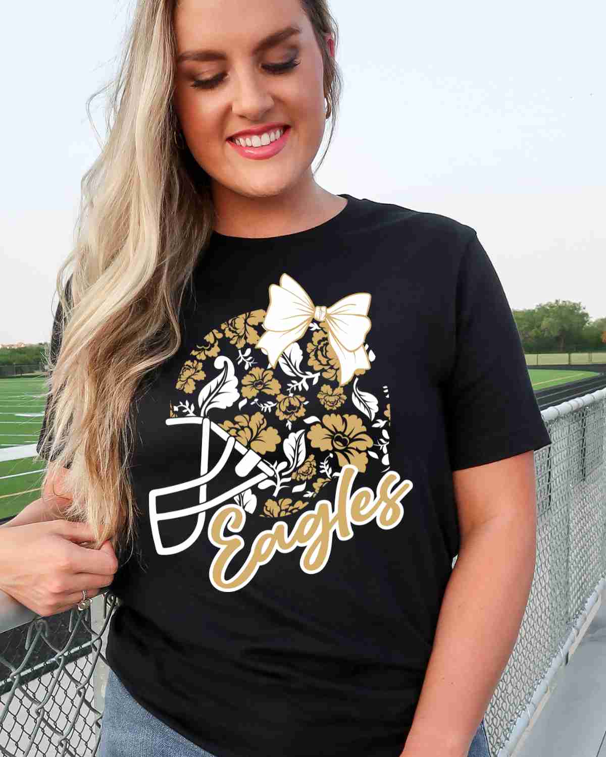 Eagles Floral Football Helmet DTF Transfer