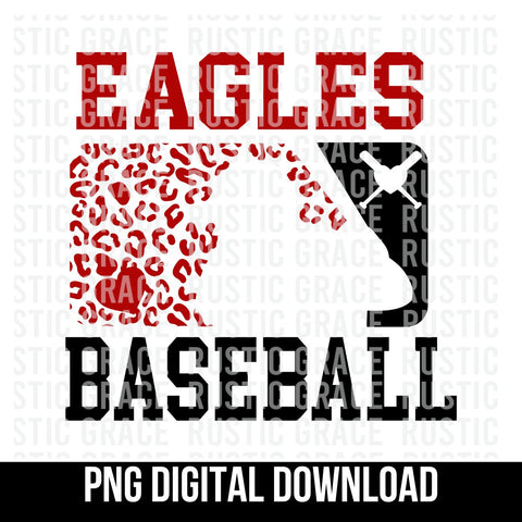 Eagles Leopard Baseball Player Digital Download